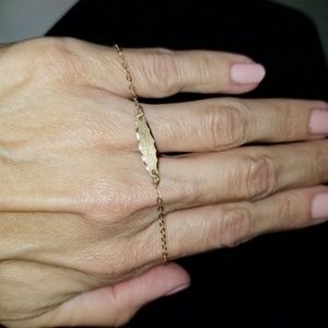 10k Gold GCC Bracelet with empty name plate